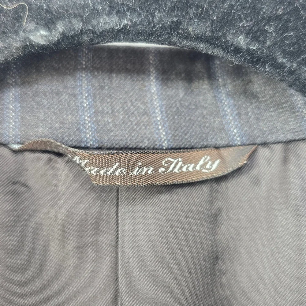 Canali Blazer Sport Coat Pinstripe Made‎ in Italy 100% Wool Bemberg Men Size 54